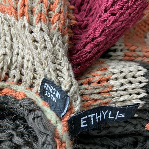 Ethyl M Long Sweater Cardigan Rust Orange burgundy - Picture 7 of 7